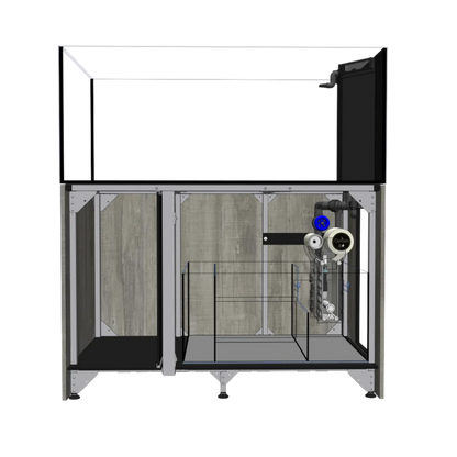 D-D Aqua-Pro Reef Peninsula 1350 Tank & Framed Cabinet