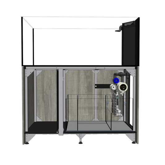 D-D Aqua-Pro Reef Peninsula 1350 Tank & Framed Cabinet