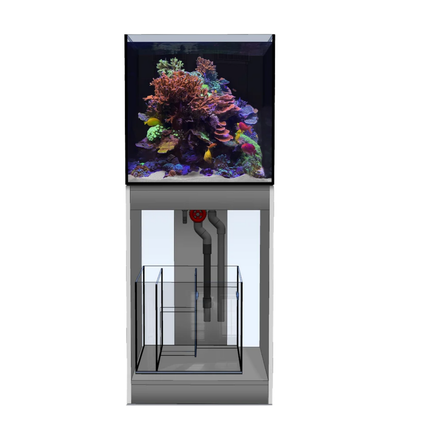 D-D Aqua-Pro Reef 600 Cube Tank & Cabinet