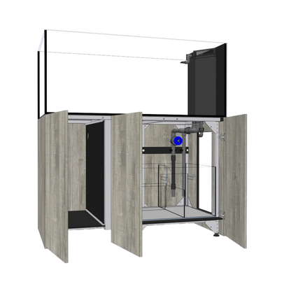 D-D Aqua-Pro Reef Peninsula 1350 Tank & Framed Cabinet
