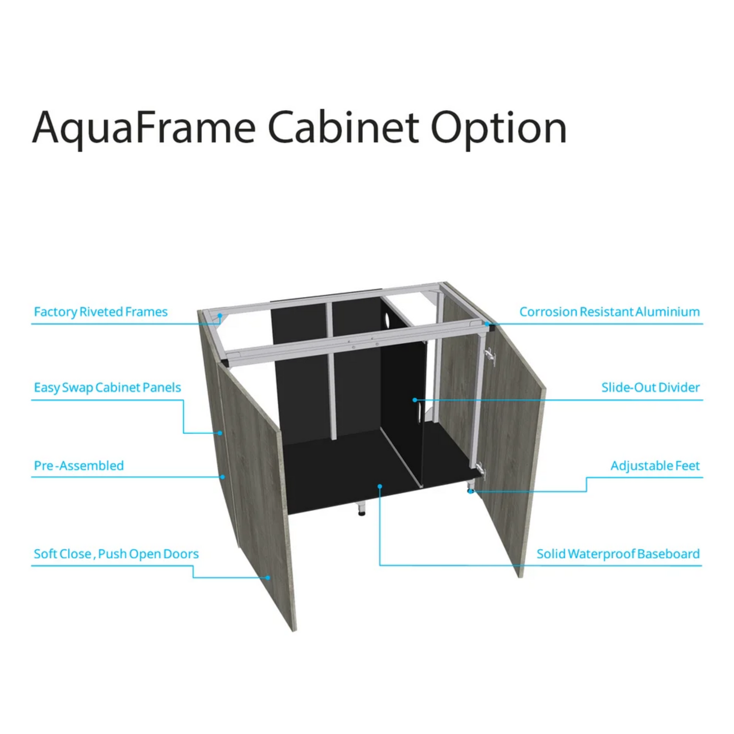D-D Aqua-Pro Reef 1200 Tank & Framed Cabinet